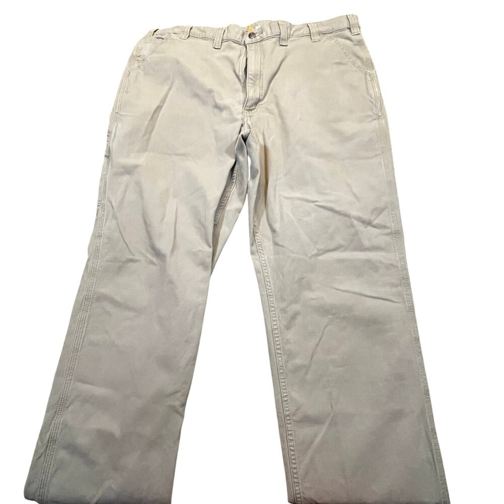 Carhartt Pants Mens 44x34 Khaki Relaxed Fit Workwear Chino
